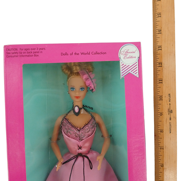1990 Parisian Barbie Dolls of the World Mattel #9843 Special Edition Vintage - Picture 4 of 8